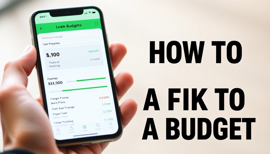 Budgeting app on phone with 'How to Stick to a Budget' text.