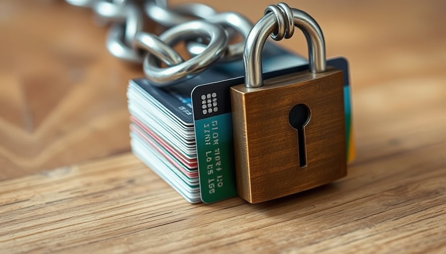 Stack of credit cards secured with chain and lock to protect yourself from credit card theft.