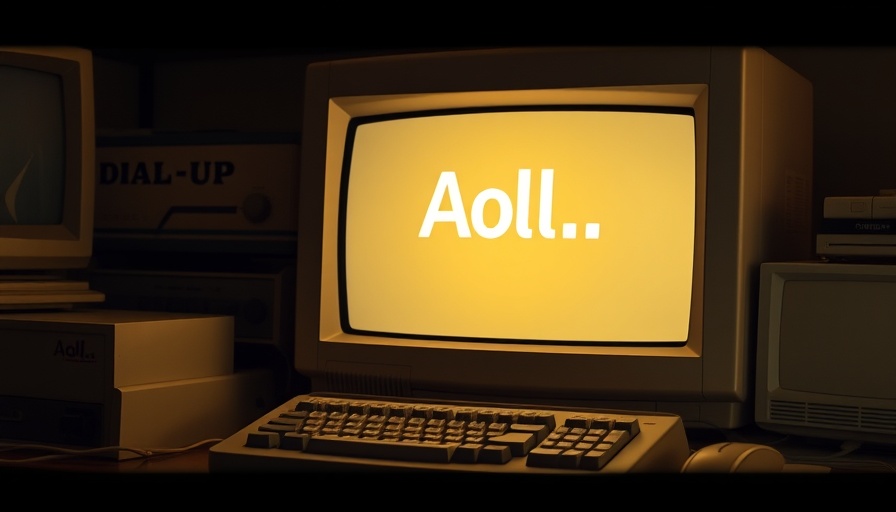 AOL ending dial-up internet service, vintage computer setup displaying AOL icon.