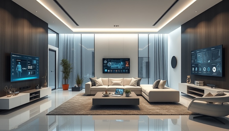 Innovative whole home automation technology in a modern living room.