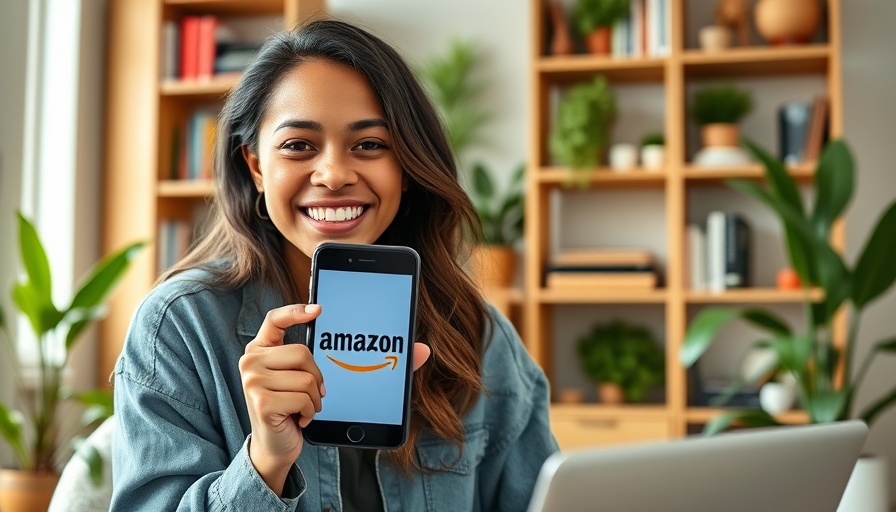 Woman shares ways to earn money with Amazon using a smartphone.