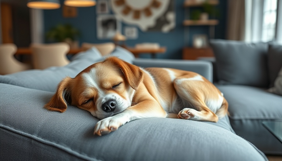 Cute small dog napping on sofa, Boy Dog Names background.