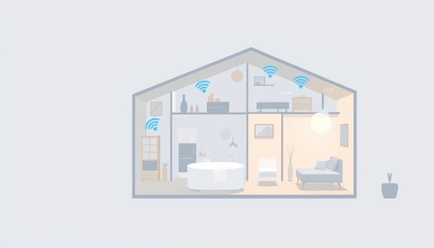 Illustration of Ecobee Smart Home Security Hubs in a modern home layout.