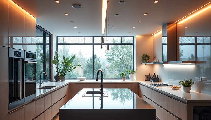 Contemporary smart kitchen with modern gadgets, Smart Home Innovations.