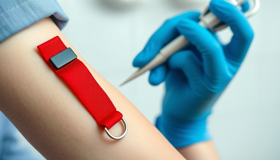 Healthcare professional preparing a blood draw, Debilitating Disease Awareness.