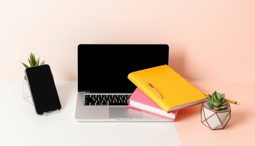 Minimalist office setup for print on demand business model.