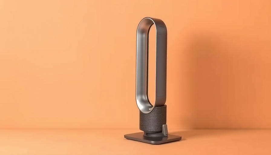 Dyson Space Heater in a minimal peach setting, modern design.