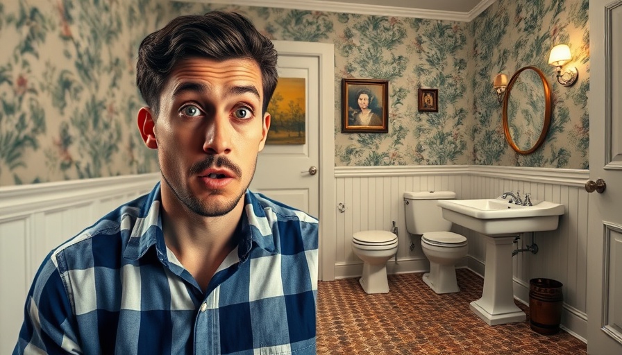 DIY penny flooring project in bathroom for home improvement articles.