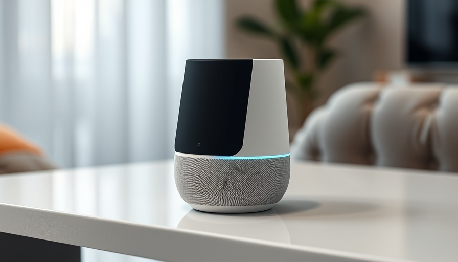 Modern Google Home device highlighting update features.