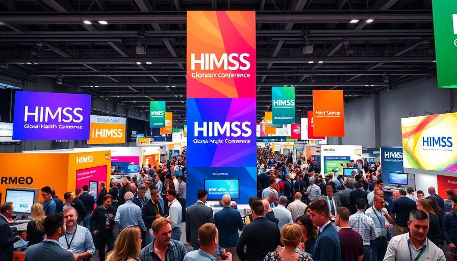 Attendees networking at HIMSS Global Health Conference 2026 with colorful banners.