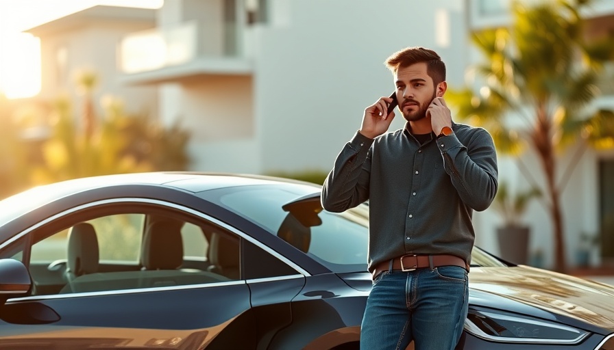 Young man with electric car discussing Octopus Energy