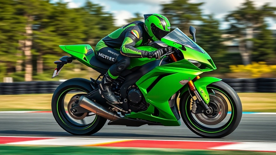 Aggressive sports bike under $10,000 racing on track.