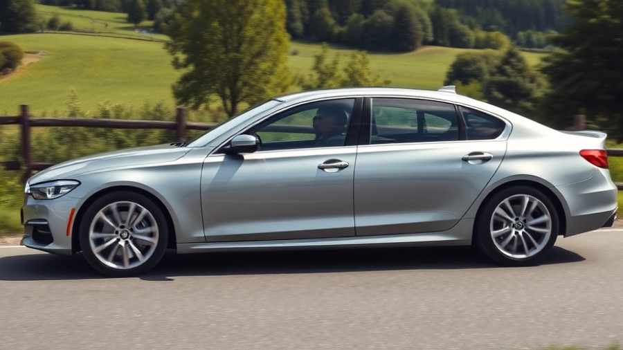 Sleek silver sedan car on countryside road, best cars 2024.