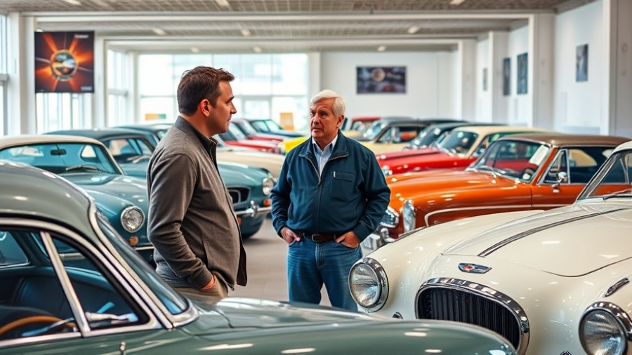 How to maintain a car: classic and modern cars in a showroom