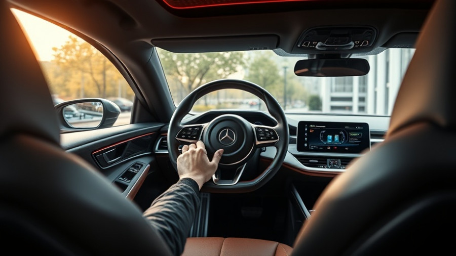 Modern car interior with digital dashboard highlighting GM Super Cruise features.