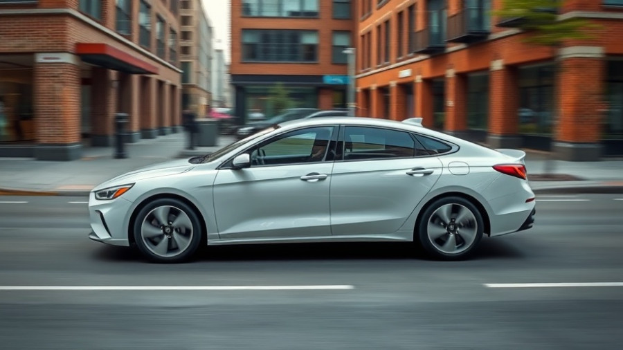 2022 hybrid cars in urban environment with modern buildings.