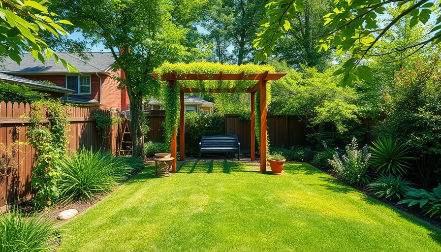 Vibrant garden with pergola to grow your own food
