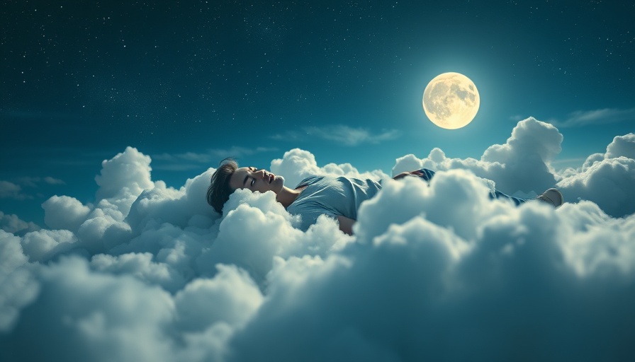 Dream interpretation concept with serene cloudscape and starry night.