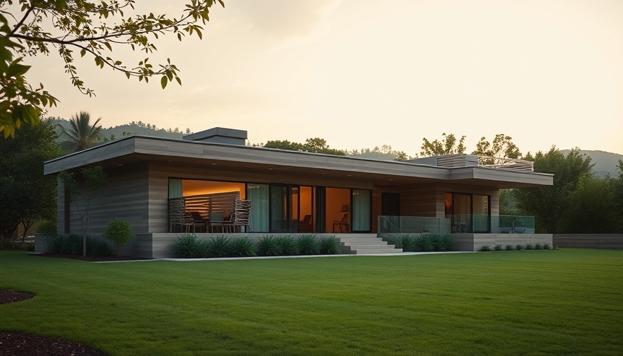 Frank Lloyd Wright Pew House architectural design amid lush greenery.