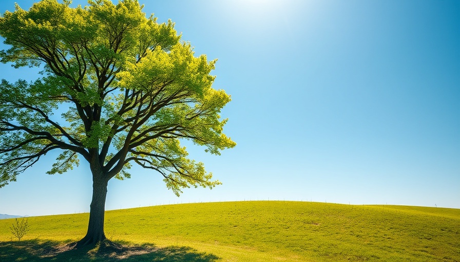 Green tree in open field with 'Inspiration' text, climate censorship.