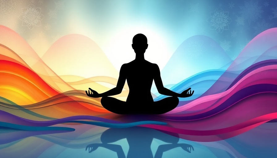 Abstract meditation art with vibrant waves symbolizing guided meditations for tough times.