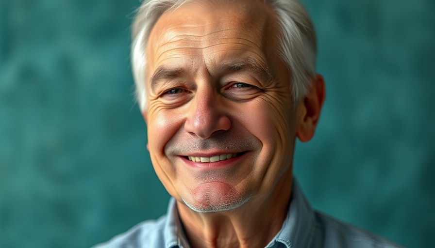 Just Like Me meditation for compassion podcast cover with smiling man.