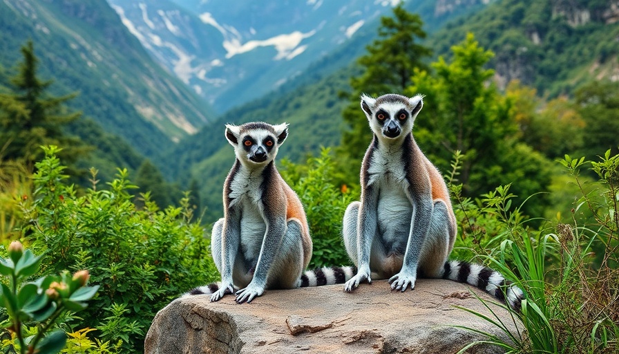 Ring-tailed lemurs in natural habitat for Biodiversity Conservation Plan.