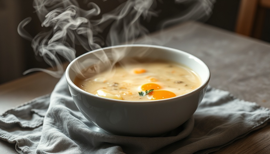 Egg drop soup recipe with green onion garnish in a bowl.