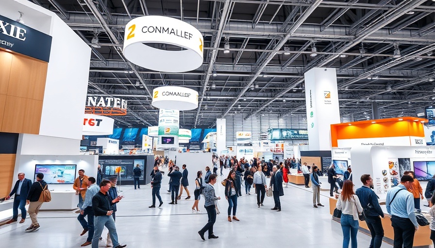Builders' Show innovations in a bustling exhibition hall.