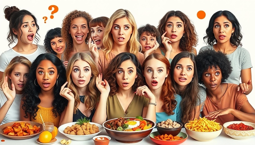 Colorful collage of women exploring celebrity diets, infographic