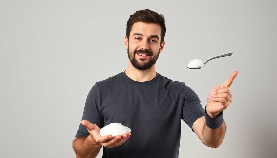 Man explains sugar alternatives with sugar spoon image.