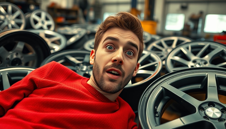 Wheel restoration techniques with young man in workshop.