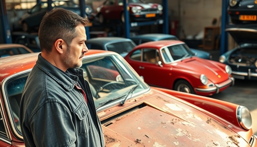 World's cheapest Porsche 911 damaged in auto repair shop.