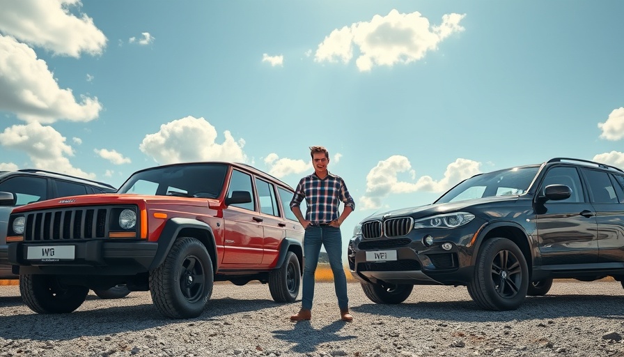 80 Series vs LC250 Land Cruiser comparison with enthusiastic person.