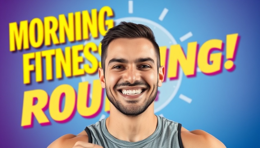 Vibrant morning fitness promotion graphic for wellness.