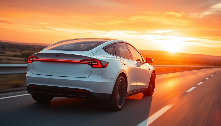 2025 Tesla Model Y showcasing performance and practicality at sunset.