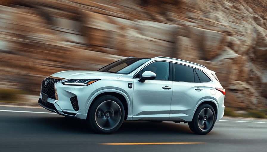 Best luxury SUVs 2010s: Dynamic white SUV driving with blurred background.