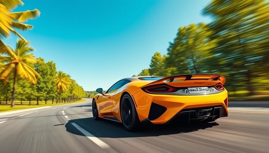Yellow sports car driving fast on a sunny road, illustrating how to maintain a car's performance.