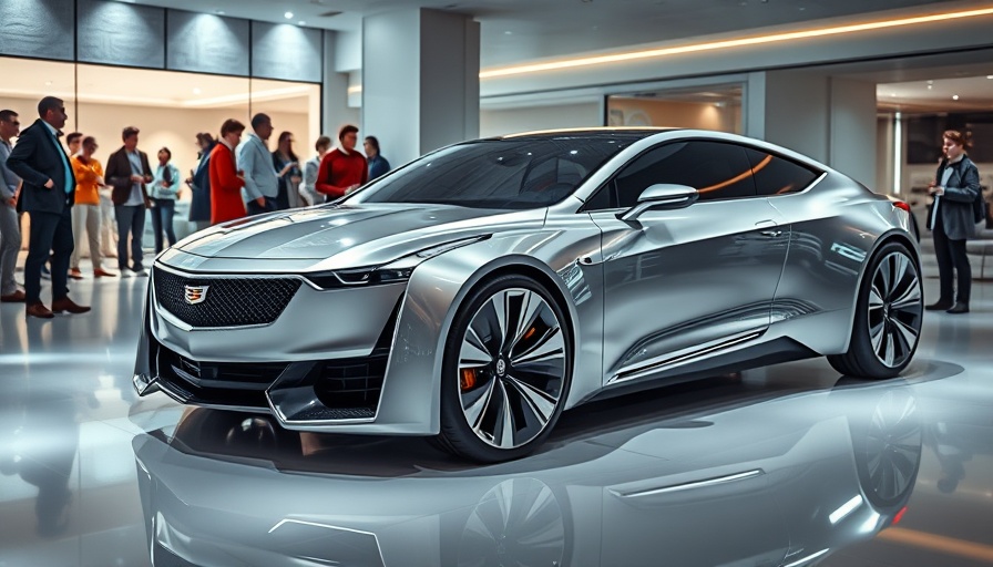 Sleek 2025 Cadillac Celestiq in a modern showroom with observers