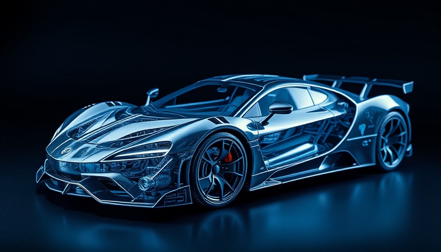 Blueprint-inspired hypercar model showcasing the electrified future of hypercars.