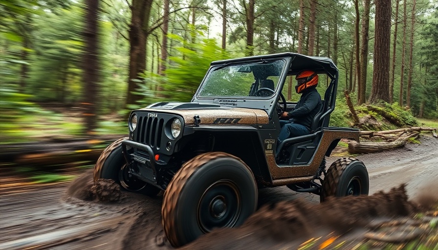 Best off-road vehicle 2024 expertly rides through muddy terrain.