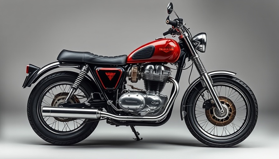 Classic vintage Harley-Davidson 750 motorcycle in studio setting.