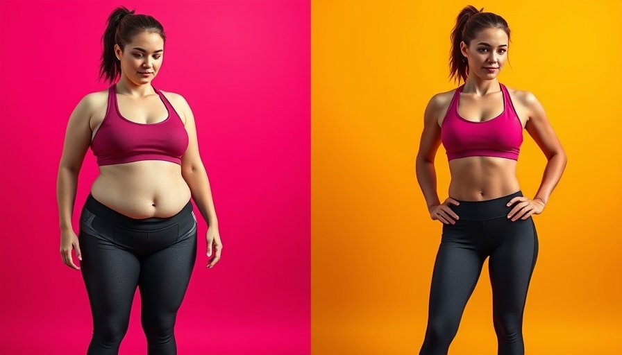 30 day fat loss blueprint transformation comparison image.
