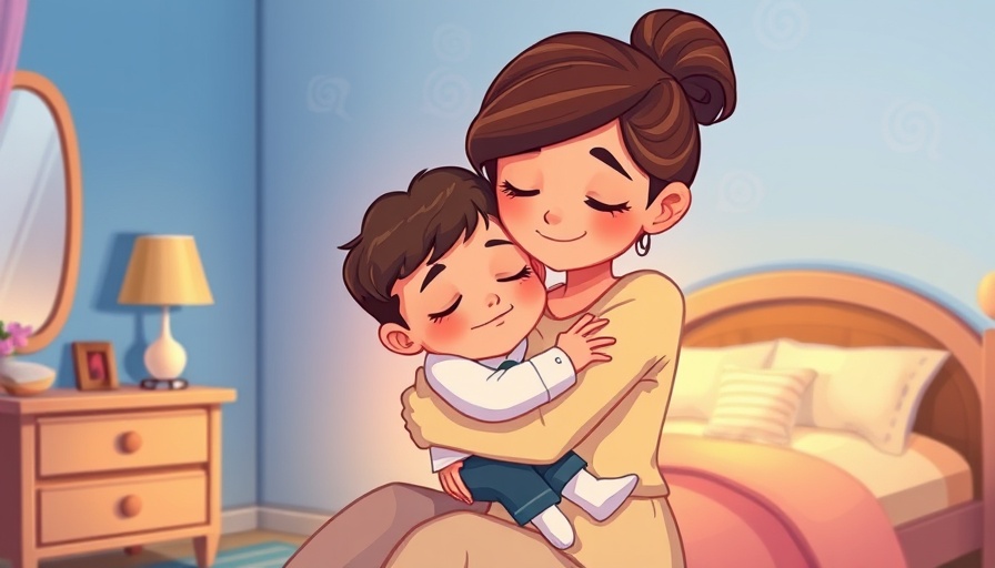 Mindful parenting benefits depicted with a comforting mother-child moment.