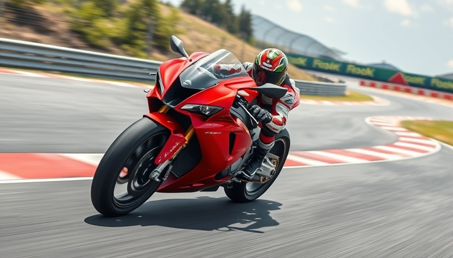 Collector bikes racing on track with rider leaning into a corner.