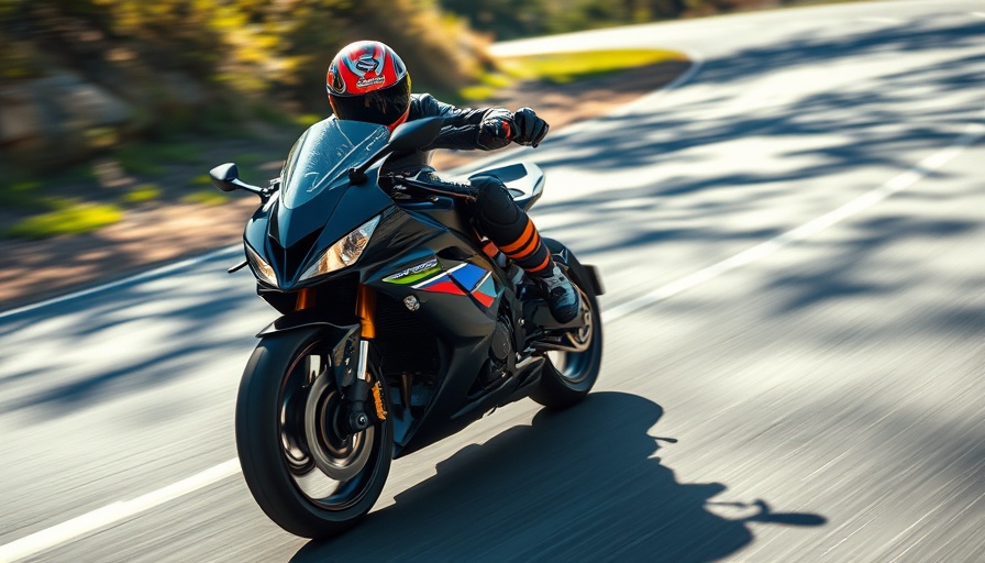 Suzuki GSX-R superbike revival, rider on sunlit road.