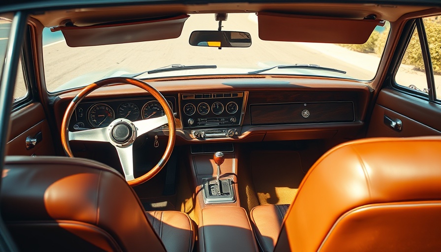 Classic car manual transmission interior, common transmission issues prevention focus.
