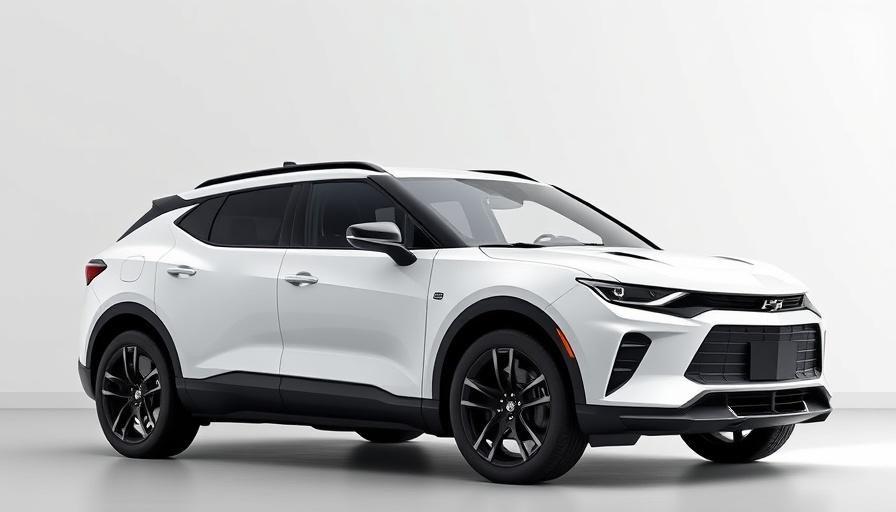 Sleek Chevy Camaro electric SUV in minimalist studio.
