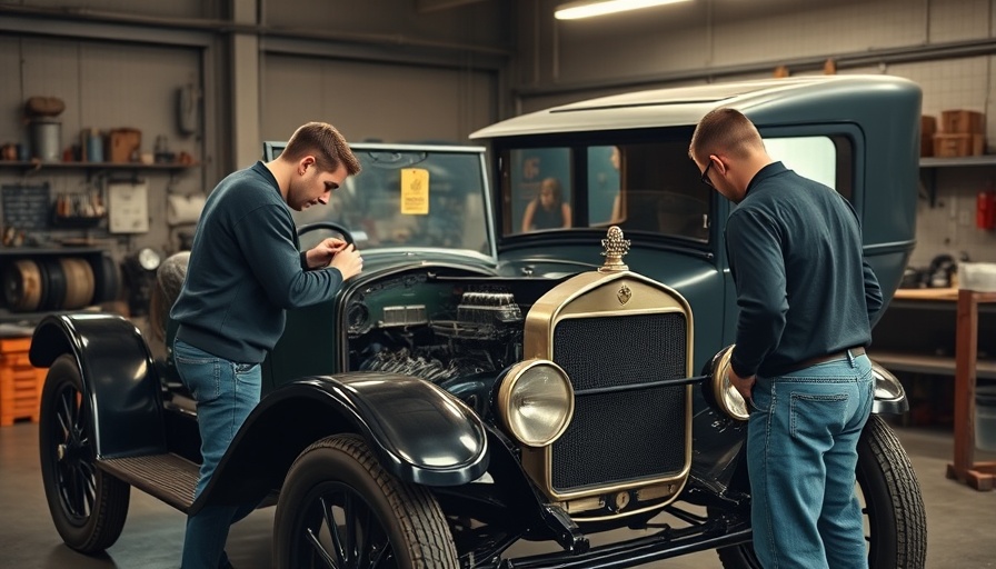 Learning how to maintain a classic Model T Ford in a garage.