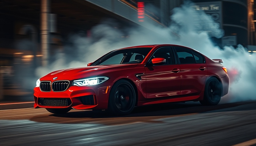 Red sedan drifting at night showcasing power with 2JZ engine.